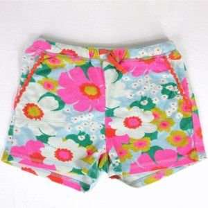 MINI BODEN French Terry Toweling Shorts Floral 12